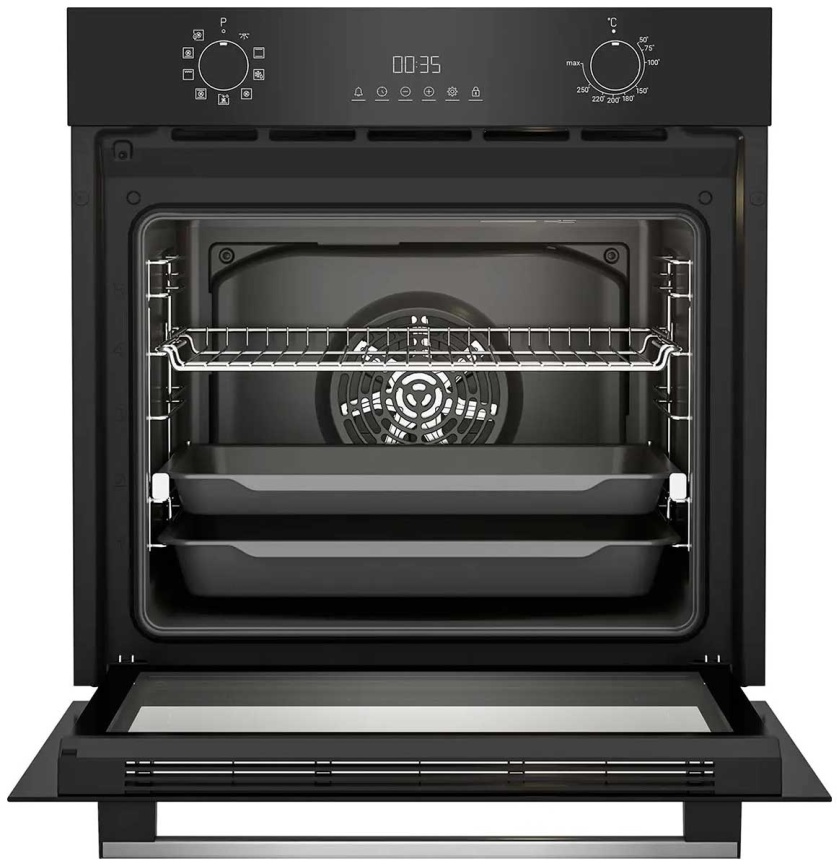 Электрический духовой шкаф Indesit IFE 4841 J BL 59 см, 72 л, гриль и конвекция, черный фото 2