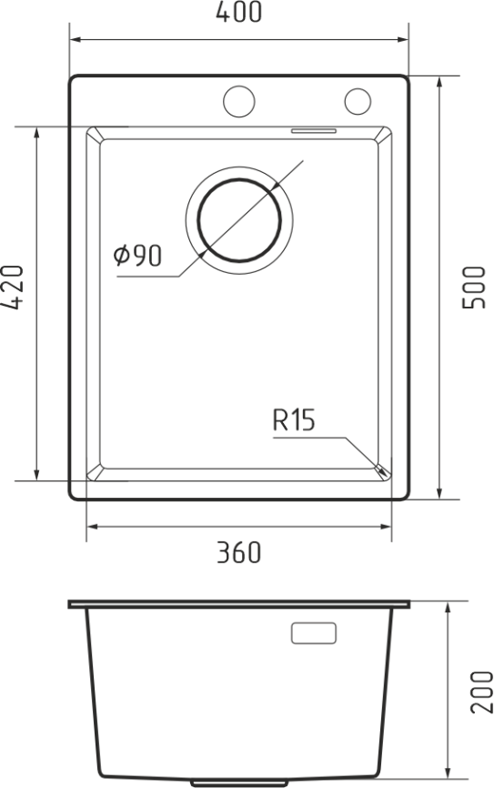 Кухонная мойка GRANFEST METAL 4050 silver фото 3