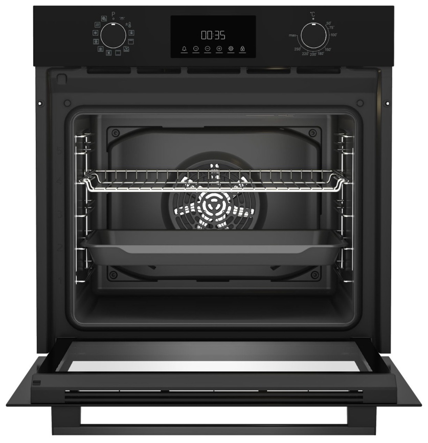 Электрический духовой шкаф Indesit IBFTE 3844 J BL 59 см, 72 л, гриль и конвекция, черный фото 4