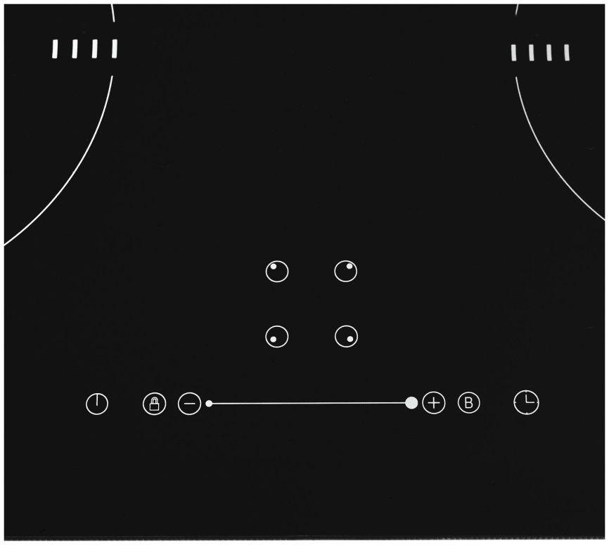 Электрическая варочная панель De luxe IH6470P1/A-S01A (EVI5904.00) 59 см, 4 конфорки, черный фото 4