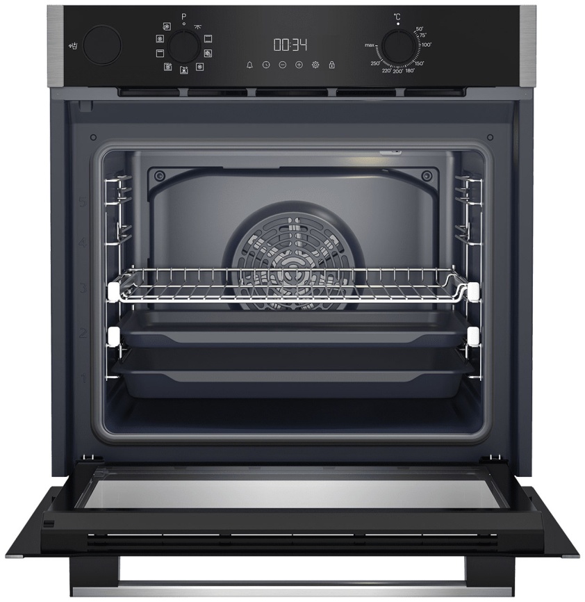 Электрический духовой шкаф Grundig GEBD19301B 59 см, 72 л, гриль и конвекция, черный фото 2