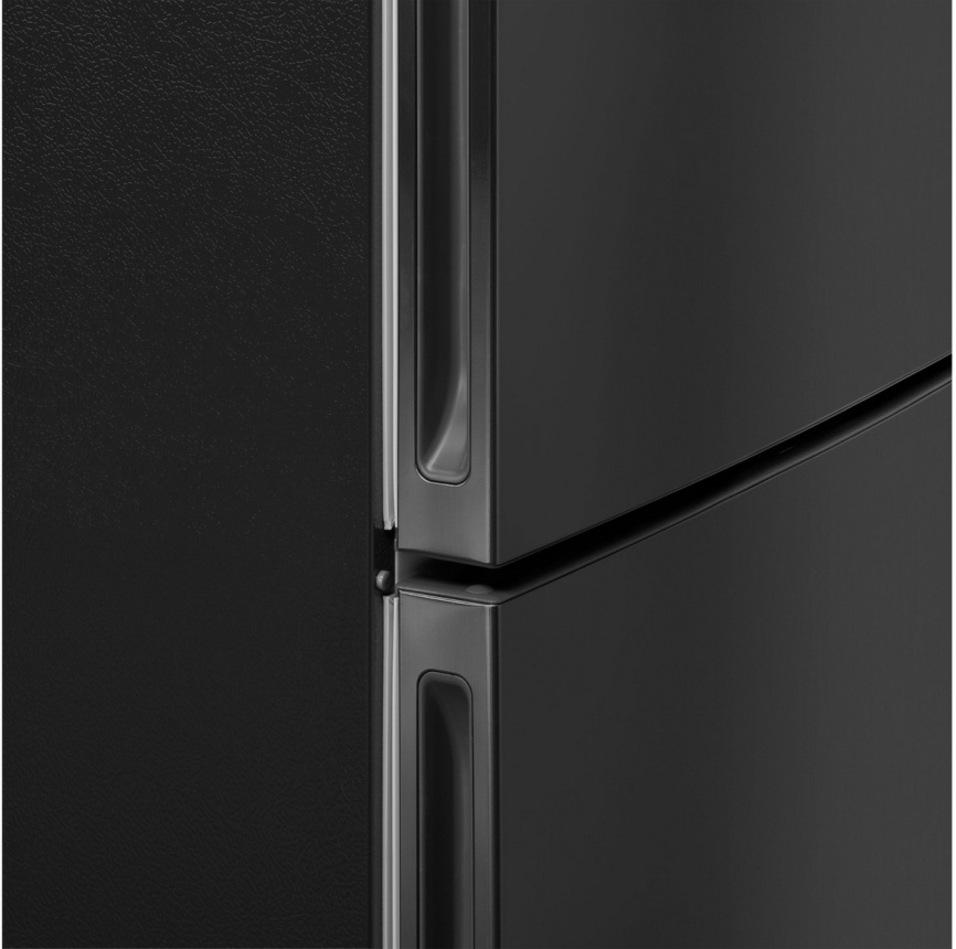 Двухкамерный холодильник Maunfeld MFF200NFSBE No frost, черный фото 6