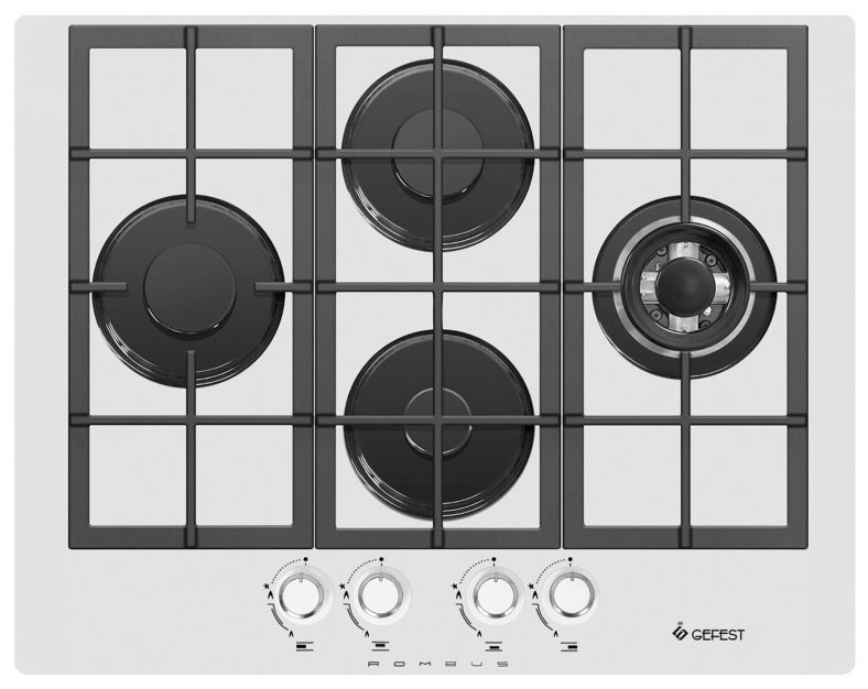 Газовая варочная панель Gefest ПВГ 2231-01 Р12 67 см, 4 конфорки электроподжиг газконтроль, серый фото 1