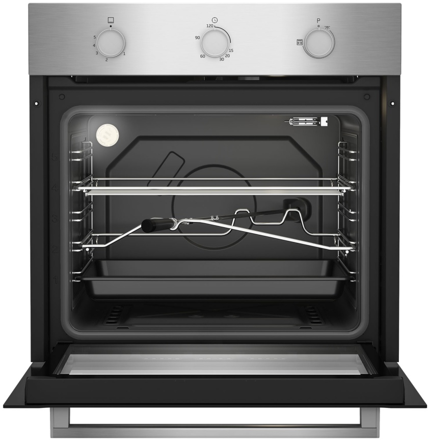 Газовый духовой шкаф Beko BBIGT21100X 59 см, 72 л гриль, серебристый фото 2