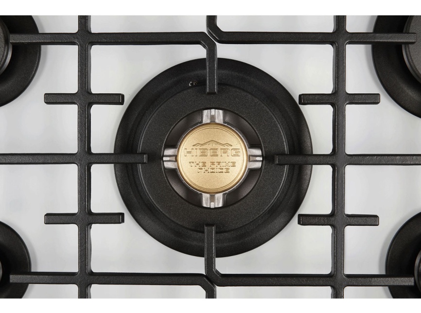 Газовая варочная панель Hiberg VM 7155 W 68 см, 5 конфорок электроподжиг газконтроль, белый фото 12