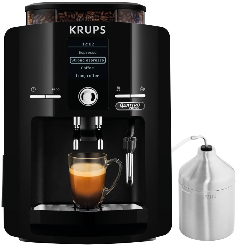 Кофемашина автоматическая Krups Espresseria Quattro Force EA82F010 черный фото 1
