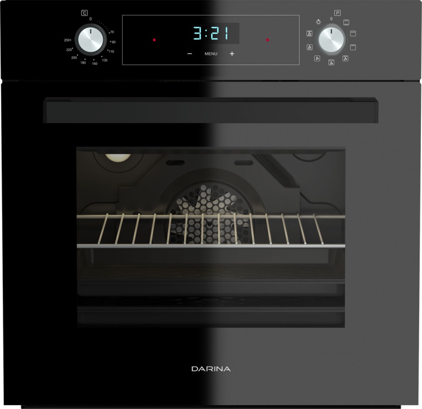 Электрический духовой шкаф Darina 0V5 BDE112 708 B1 59 см, 65 л, гриль и конвекция, черный фото 1