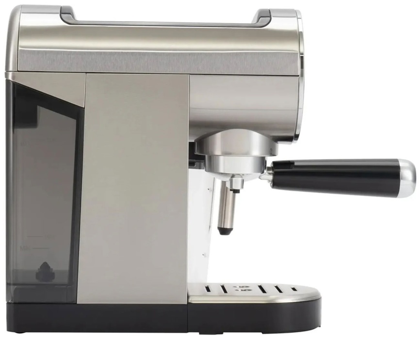 Кофеварка рожковая Hyundai HEM-4305, 1350 Вт, серебристый/черный фото 3