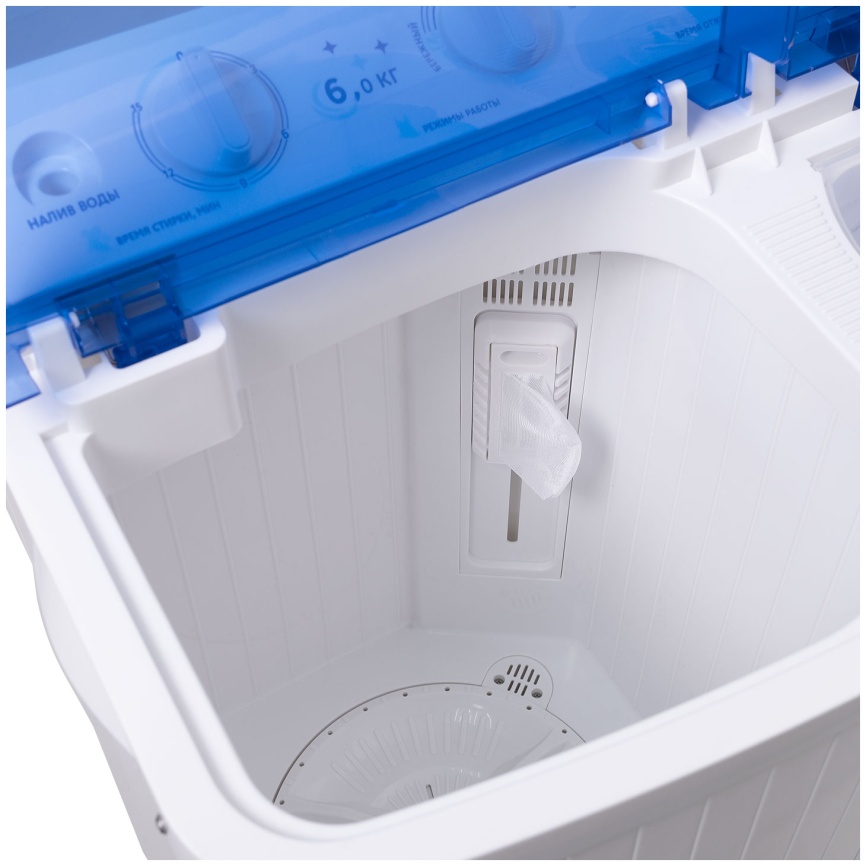 Активаторная стиральная машина Мечта WMS T613UPTA01 6 кг, белый, синий фото 15