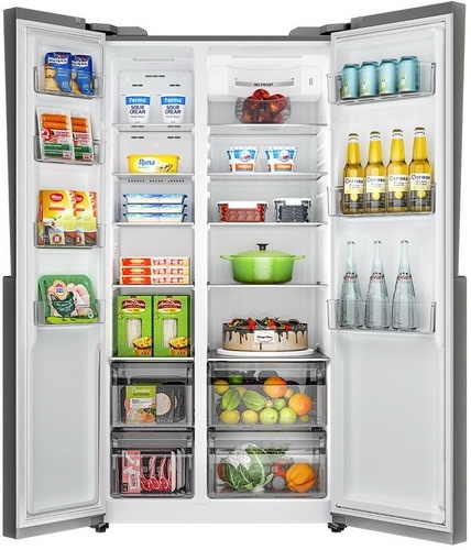 Холодильник Side-by-Side Haier HRF-523DS6RU No frost, серебристый фото 2
