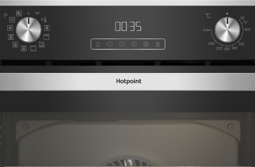 Электрический духовой шкаф Hotpoint HFE9 1234 JC IX 59 см, 72 л гриль конвекция, серебристый фото 2