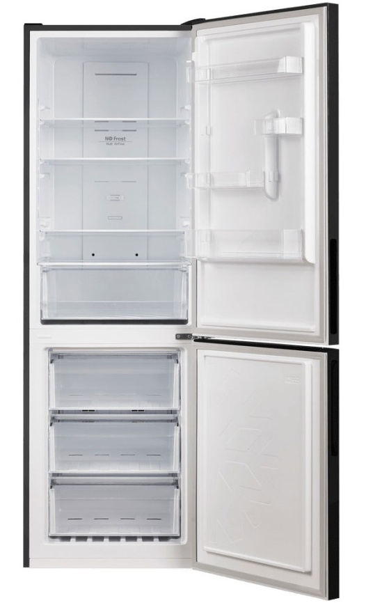 Двухкамерный холодильник Maunfeld MFF185NFSB10 Inverter No frost, черный фото 3