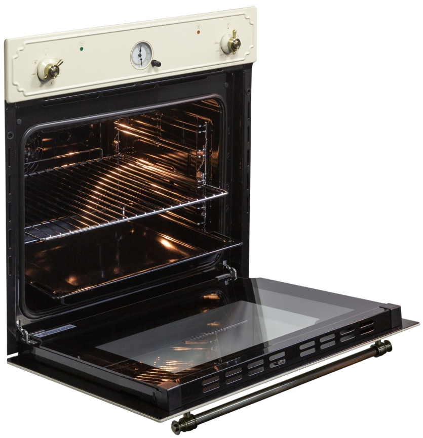 Электрический духовой шкаф Zigmund & Shtain E 134 X 60 см, 67 л гриль конвекция, бежевый фото 2