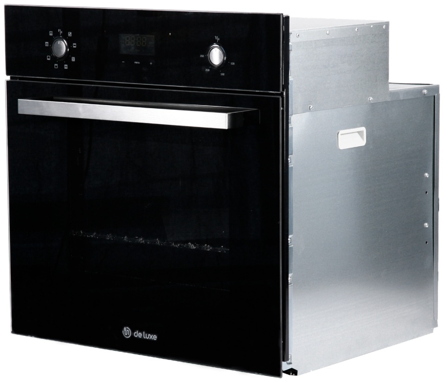 Электрический духовой шкаф De luxe 6009.05эшв-047 59 см, 64 л, гриль и конвекция, черный фото 2