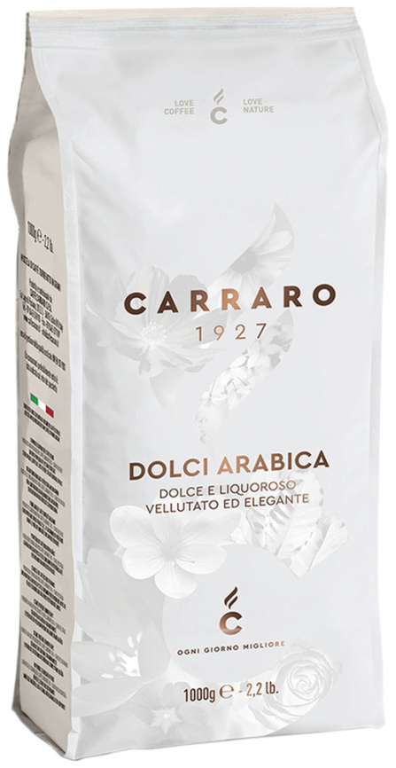 Кофе зерновой Carraro Dolci Arabica 1 кг фото 1