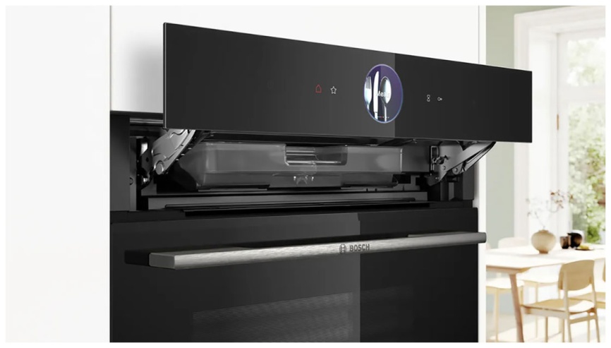 Электрический духовой шкаф Bosch HSG7361B1 59 см, 71 л, гриль и конвекция, черный фото 6