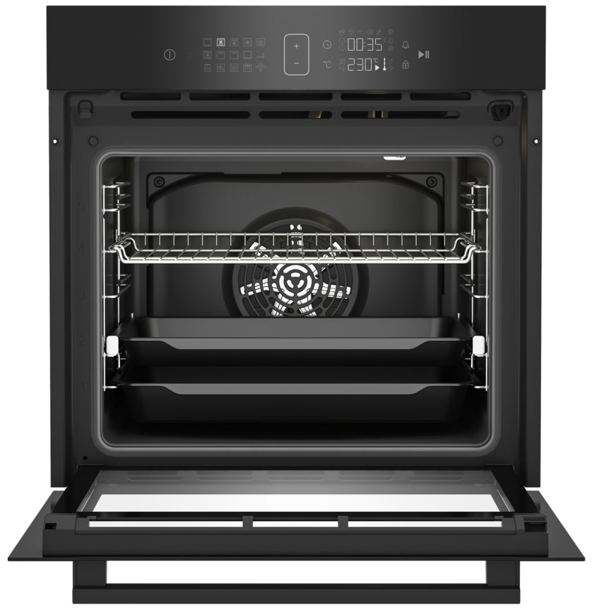 Электрический духовой шкаф Hotpoint FE8 1352 SMP BLG 59 см, 72 л, гриль и конвекция, черный фото 4