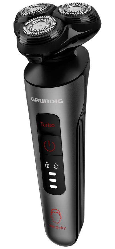 Электробритва Grundig MS 8130, роторная, LCD дисплей, влажное/сухое бритье фото 2