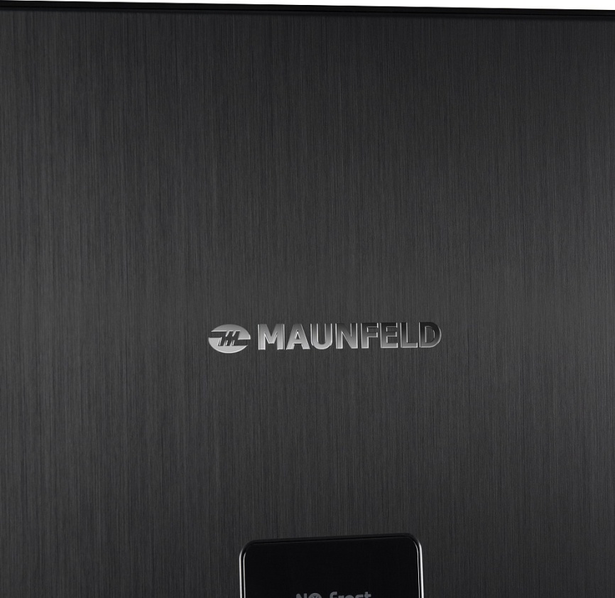 Двухкамерный холодильник Maunfeld MFF1857NFSB No frost, черно-серый фото 3
