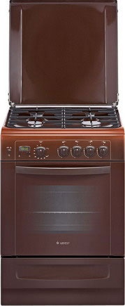 Газовая плита Gefest ПГ 6100-03 0001 60 см, 52 л, 4 конфорки, коричневый фото 1