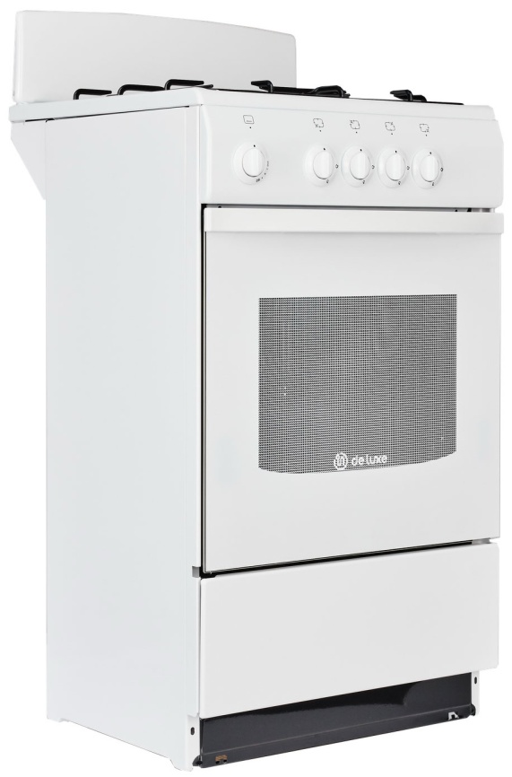 Газовая плита De luxe 5040.45 г 50 см, 43 л, 4 конфорки, белый фото 2