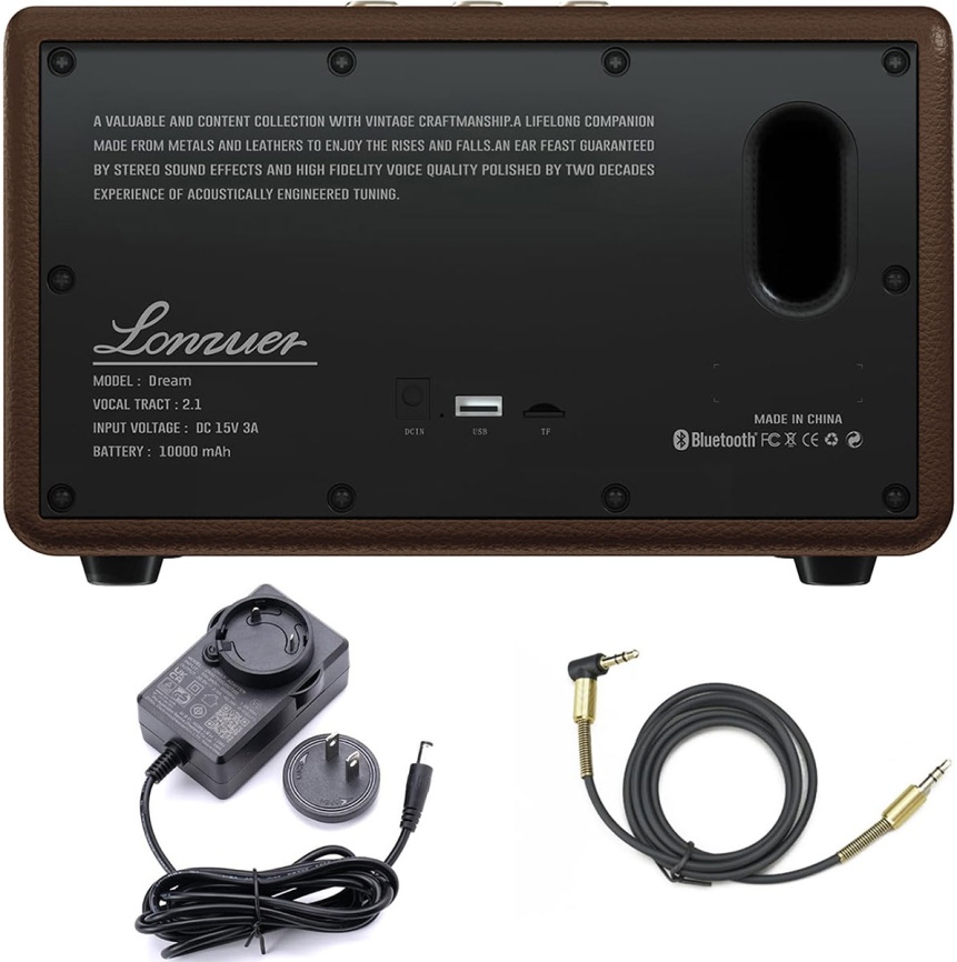 Портативная колонка Lonzuer Dream, коричневый фото 4
