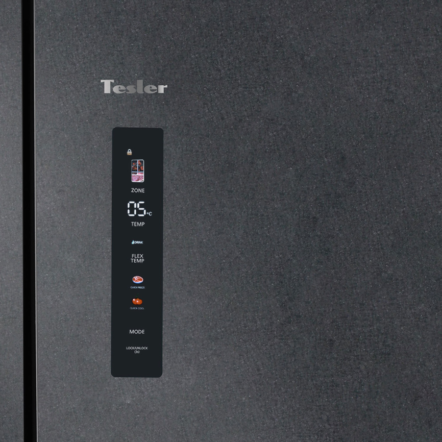 Многокамерный холодильник Tesler RCD-547BI SPARKLING GREY No frost, серый фото 12