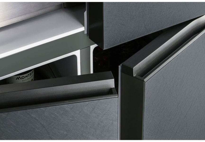 Многокамерный холодильник Hiberg RFQ-610G GS inverter No frost, серый фото 4