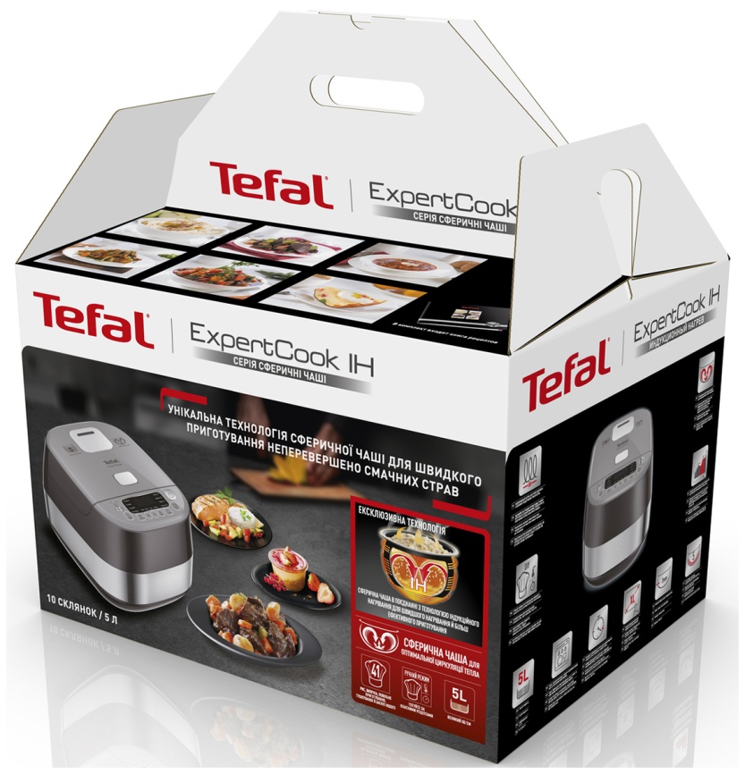Мультиварка Tefal Expert Cook RK802B32, серый фото 14