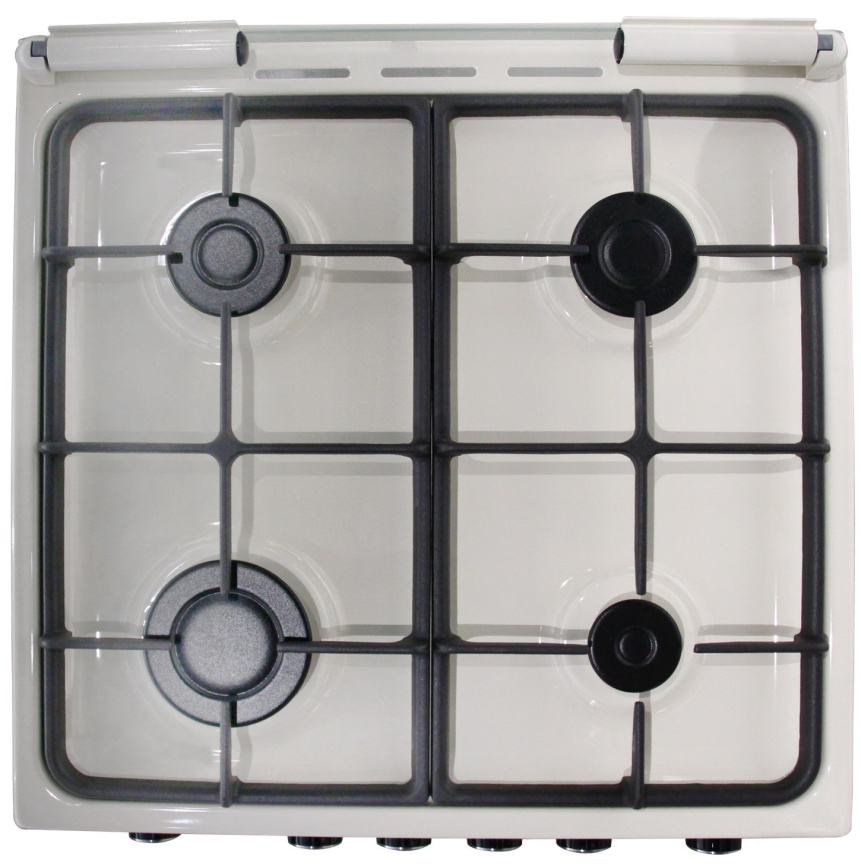 Газовая плита De luxe 5040.30г(кр) ЧР-013 50 см, 43 л, 4 конфорки, слоновая кость фото 4