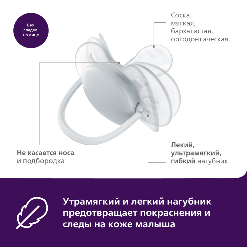 Соска-пустышка Philips Avent SCF091/03 ultra soft нежно-зеленая/оранжевая без рисунка фото 4