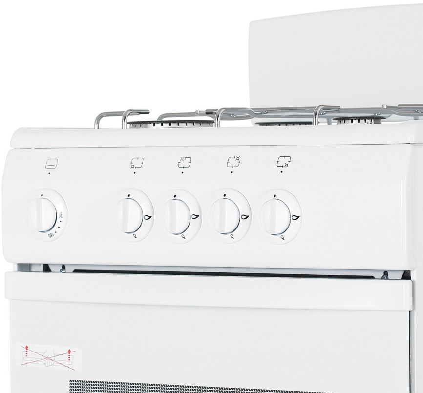 Газовая плита De luxe 5040.45 г 50 см, 43 л, 4 конфорки, белый фото 10