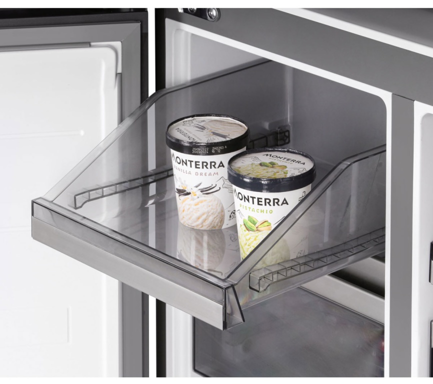 Многокамерный холодильник Hiberg RFQ-610G GS inverter No frost, серый фото 5