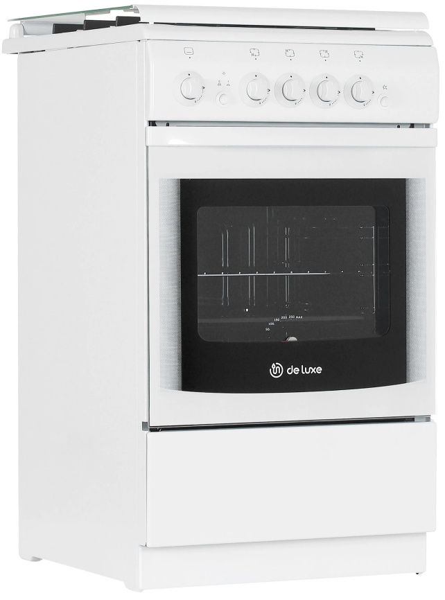 Газовая плита De luxe 506040.04 г 50 см, 54 л, 4 конфорки, белый фото 7