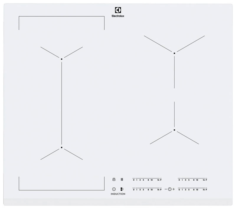 Электрическая варочная панель Electrolux EIV63440BW 59 см, 4 конфорки стеклокерамика, белый фото 1