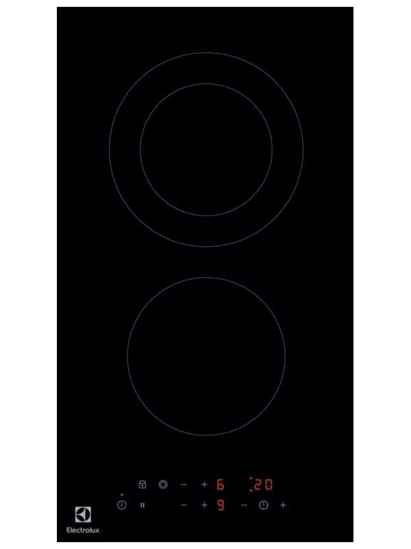 Электрическая варочная панель Electrolux LHR3233CK 29 см, 2 конфорки стеклокерамика, черный фото 1