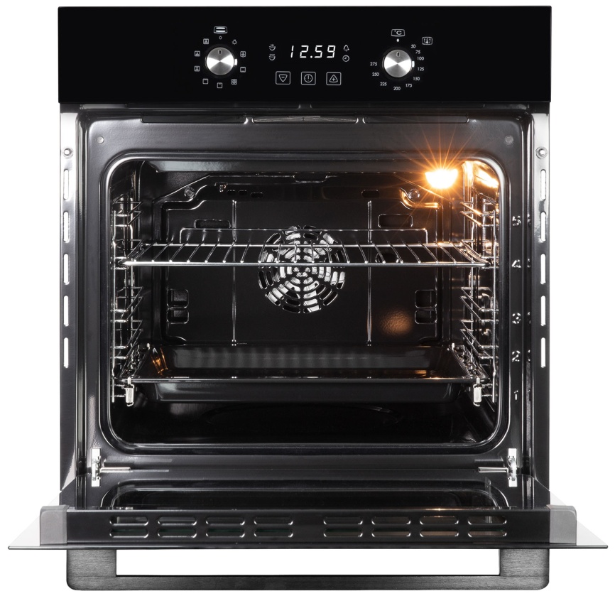 Электрический духовой шкаф Zigmund & Shtain E 167 B 60 см, 73 л, гриль и конвекция, черный фото 2
