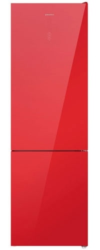 Двухкамерный холодильник Maunfeld MFF200NFR Inverter No frost, красный фото 1