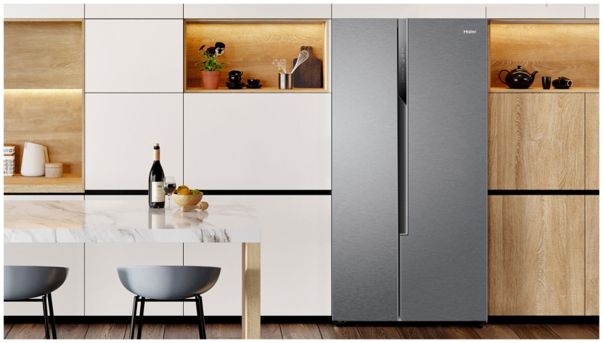 Холодильник Side-by-Side Haier HRF-535DM7RU No frost, серебристый фото 8