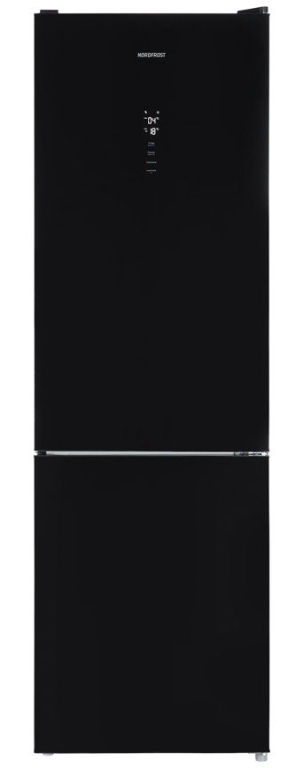 Двухкамерный холодильник NordFrost RFC 390D NFGB No frost, черный фото 1