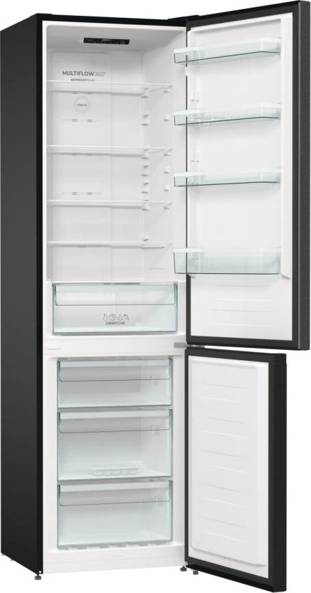Двухкамерный холодильник Gorenje NRK6202EBXL4 No frost, черный фото 3