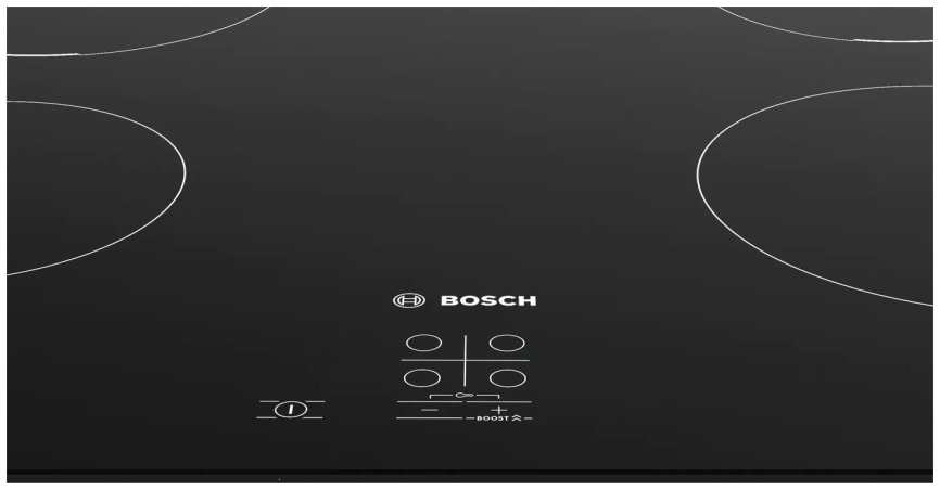 Электрическая варочная панель Bosch Serie 4 PUG611AA5E 59 см, 4 конфорки стеклокерамика электроподжиг, черный фото 2
