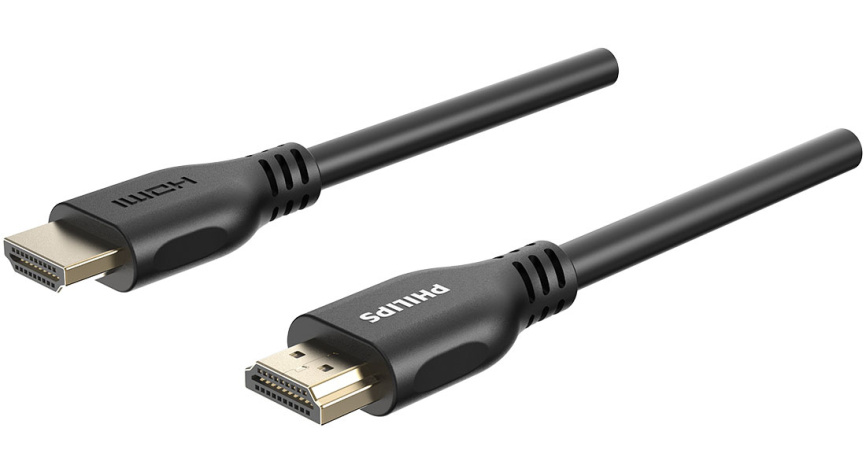 Кабель HDMI Philips 1.4 Gold plated PVC, HDMI:4Kx2K@30Hz, 32AWG, 6.0mm, 1.5 м, Black фото 2
