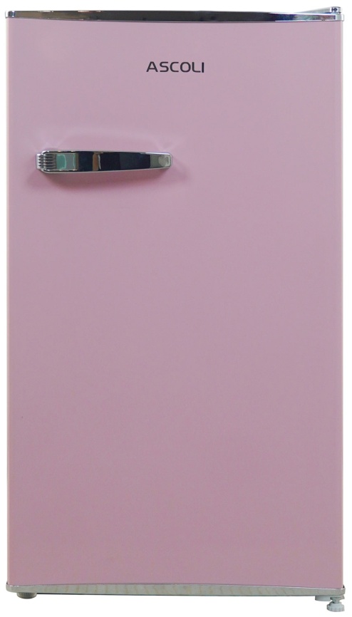 Однокамерный холодильник Ascoli ADFRD90, розовый фото 1