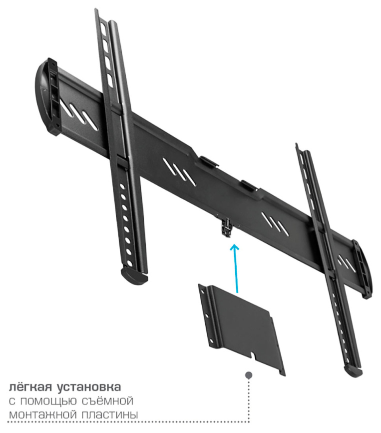 Кронштейн настенный для LED/LCD/PLASMA телевизоров Kromax Ultra Slim-100 black фото 6