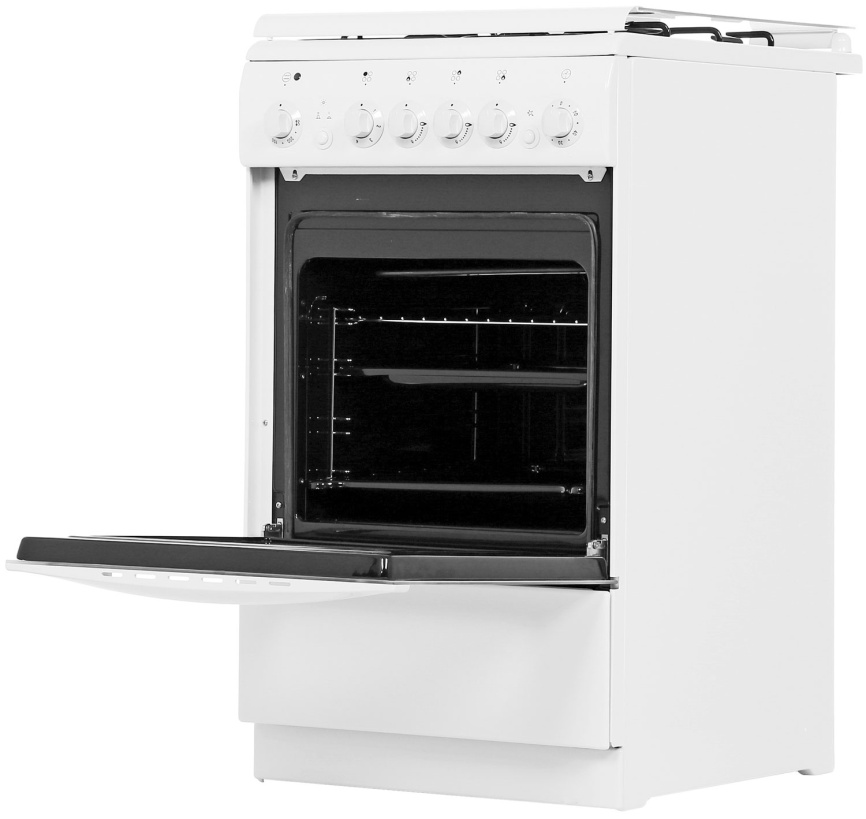 Комбинированная плита De luxe 506031.00 гэ 60 см, 54 л, 4 конфорки, белый фото 6
