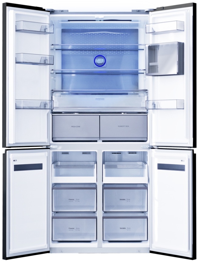 Многокамерный холодильник Centek CT-1746 NF Black Glass фото 2