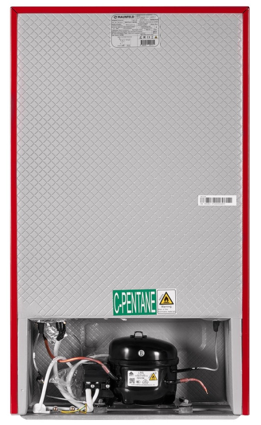 Однокамерный холодильник Maunfeld MFF83RR, красный фото 6