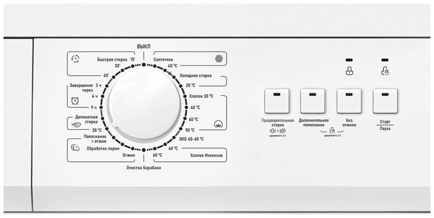 Стиральная машина Centek CT-1901 6 кг, белый фото 2