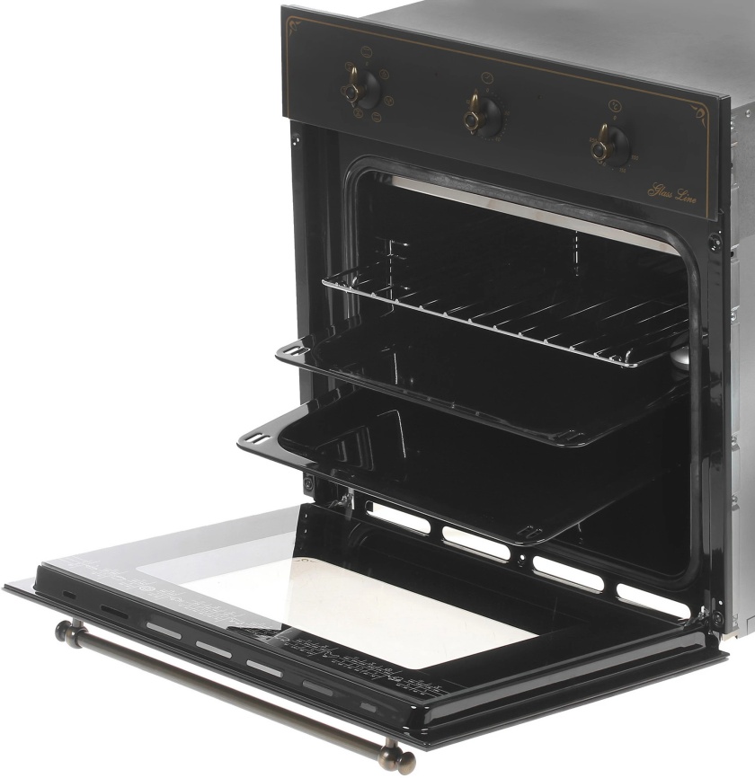Электрический духовой шкаф De luxe 6006.03 эшв - 062 59 см, 58 л, гриль и конвекция, черный матовый фото 6